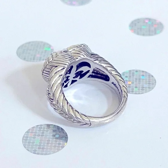 Judith Ripka Silver Heart Ring with Sparkling Accents - Picture 5 of 7